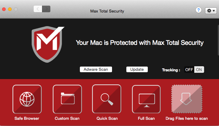 Max Total Security: Main UI Screen